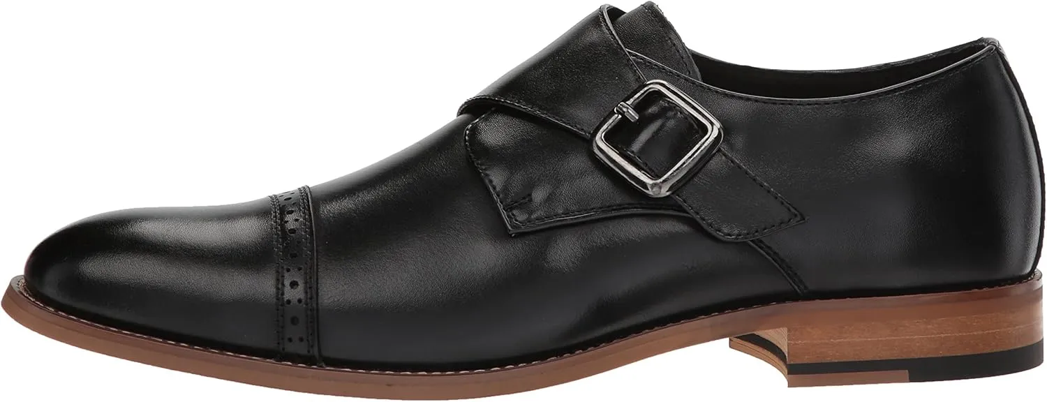 STACY ADAMS Men's Desmond Cap Toe Monk Strap Loafer