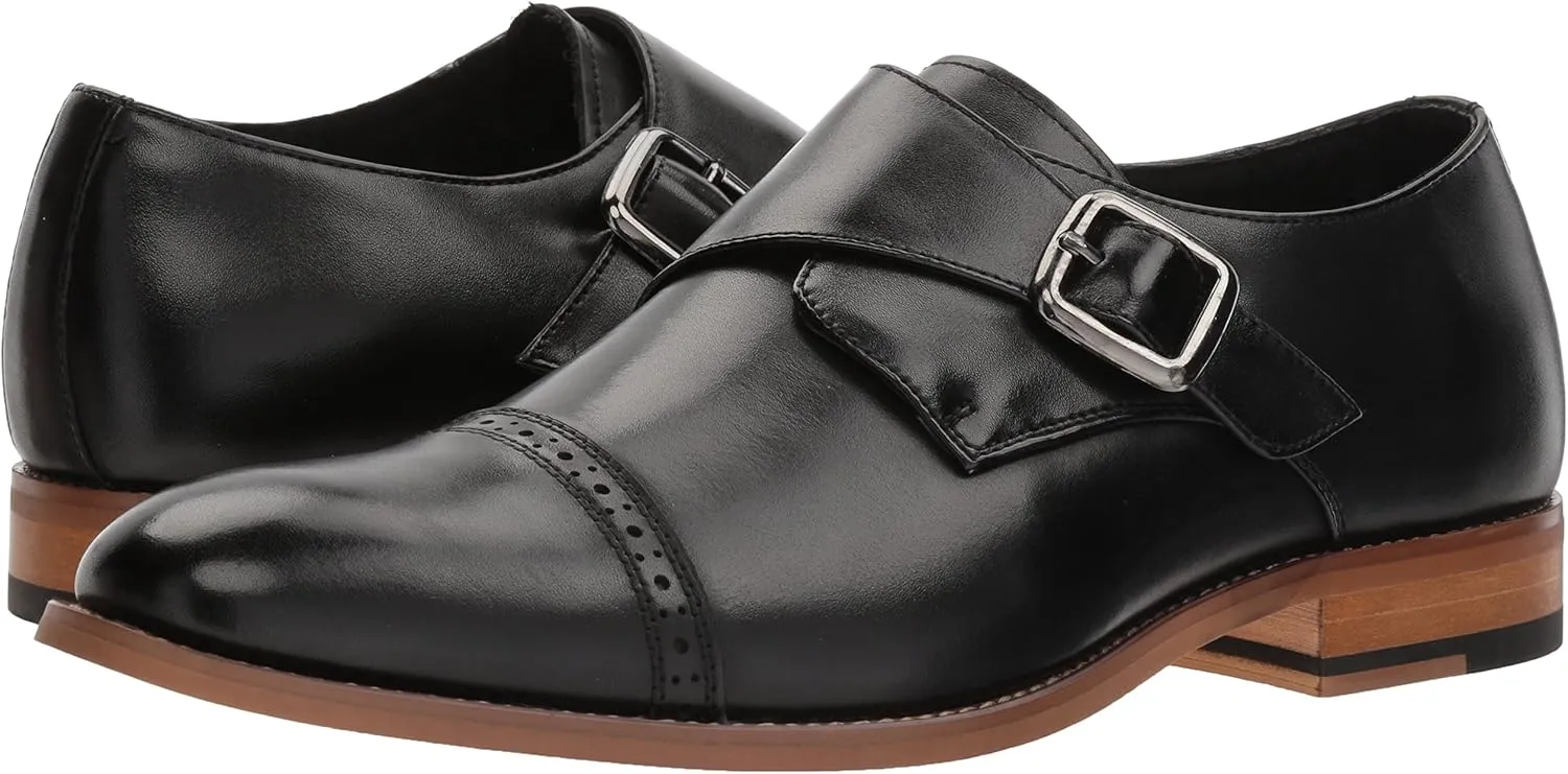 STACY ADAMS Men's Desmond Cap Toe Monk Strap Loafer