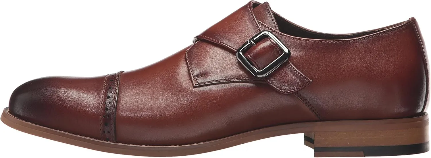 STACY ADAMS Men's Desmond Cap Toe Monk Strap Loafer