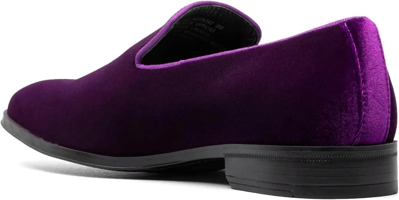 STACY ADAMS Men's Savian Velour Slip-on Loafer