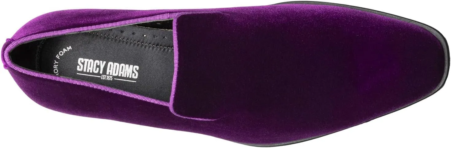 STACY ADAMS Men's Savian Velour Slip-on Loafer