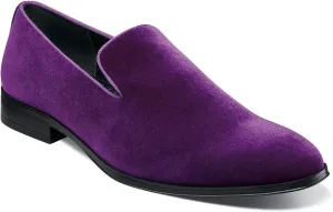 STACY ADAMS Men's Savian Velour Slip-on Loafer