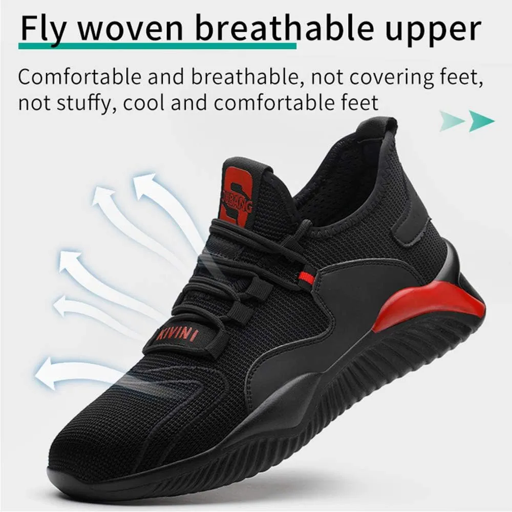 Steel Toe Shoes for Men Women Safety Shoes Work Sneakers Breathable Lightweight Industrial & Construction Shoe