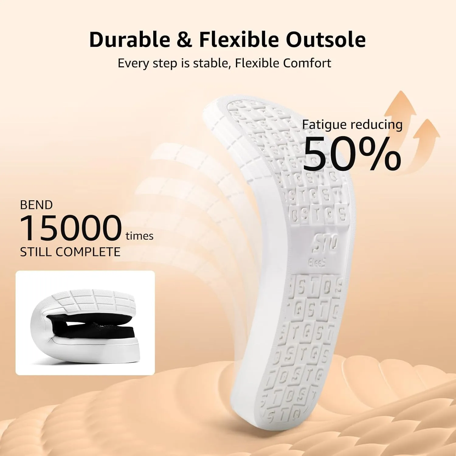 STQ Slip On Orthopedic Wide Shoes丨Lightweight Women Backless Casual Plantar Fasciitis Relief Mule Sneakers