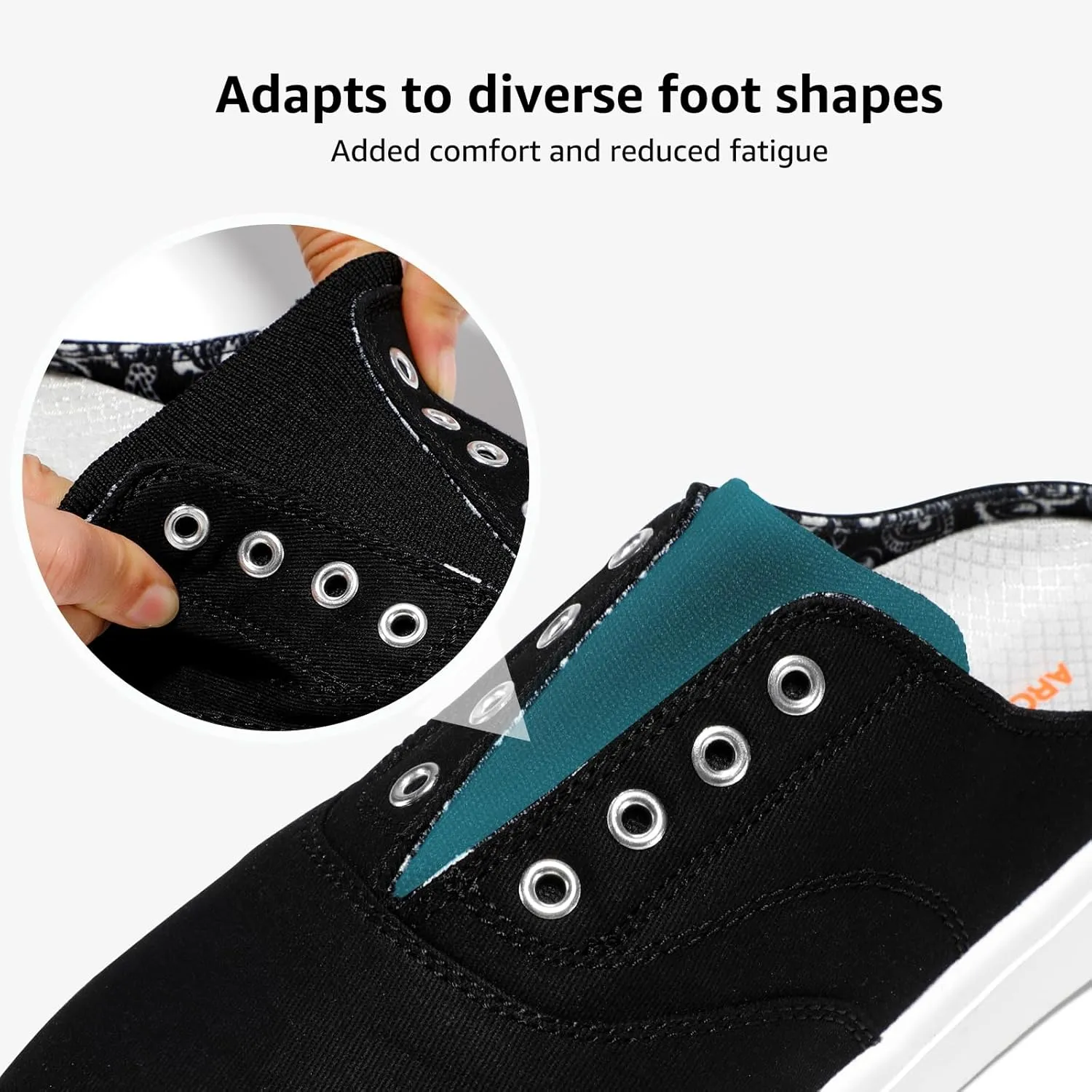 STQ Slip On Orthopedic Wide Shoes丨Lightweight Women Backless Casual Plantar Fasciitis Relief Mule Sneakers