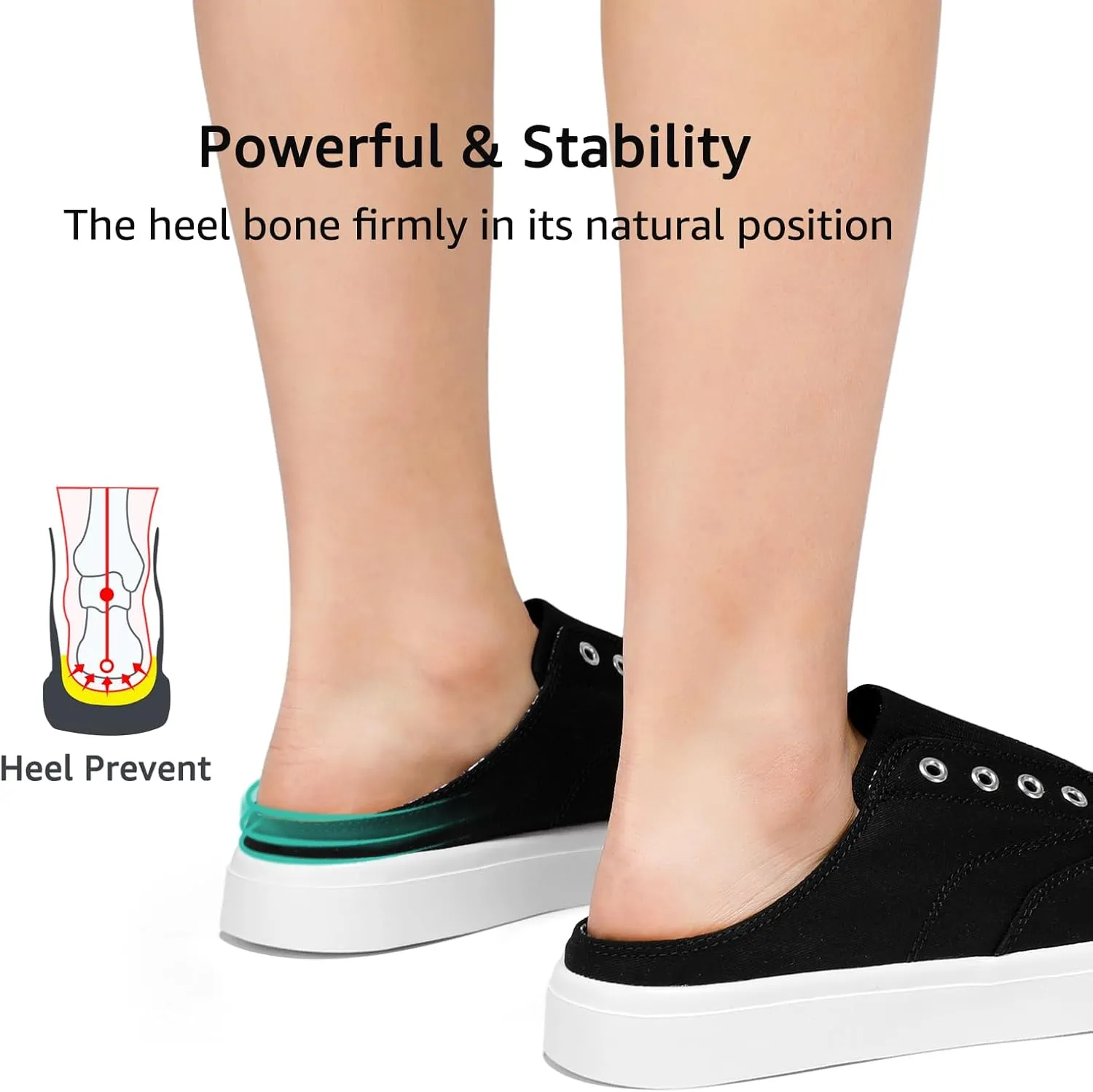 STQ Slip On Orthopedic Wide Shoes丨Lightweight Women Backless Casual Plantar Fasciitis Relief Mule Sneakers