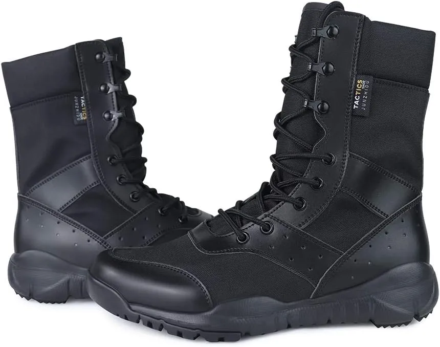 Tactical Boots for Men Lightweight Military Combat Boots Waterproof Comfortable for Work & Security