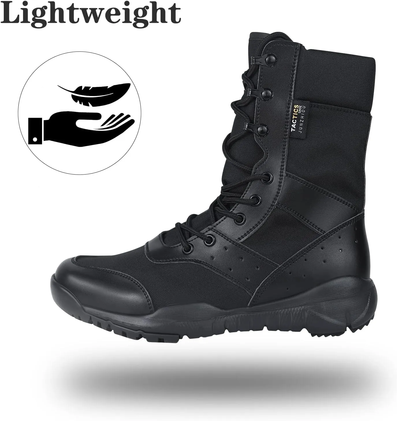 Tactical Boots for Men Lightweight Military Combat Boots Waterproof Comfortable for Work & Security
