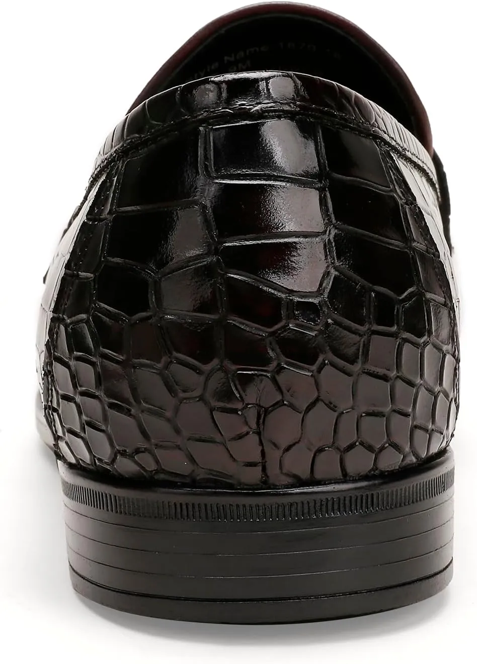Tassel Loafer for Mens, Casual Crocodile Printed Tassel Dress Shoes Leather Slip-on Penny Loafer for Men