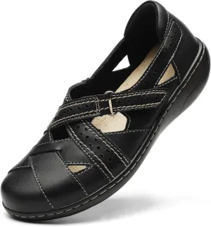 TERRIKAT Women's Casual Loafers Cute Slip On Comfort Walking Flats Leather Driving Moccasins Fashion Closed Toe Boat Shoes