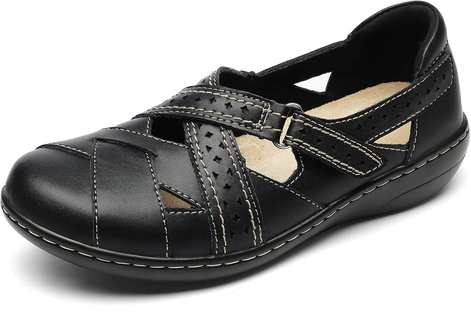 TERRIKAT Women's Casual Loafers Cute Slip On Comfort Walking Flats Leather Driving Moccasins Fashion Closed Toe Boat Shoes