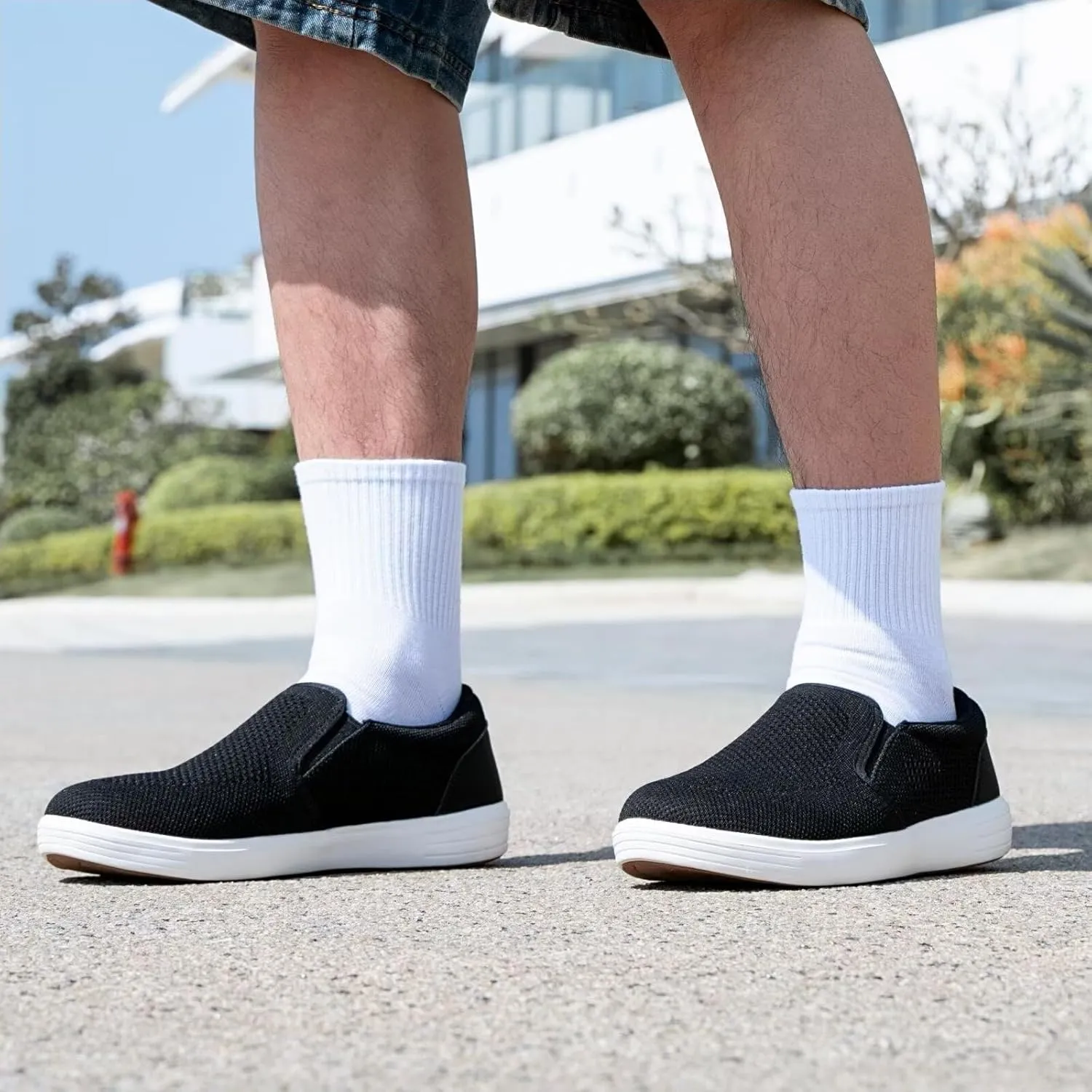 TIOSEBON Men's Mesh Slip on Walking Shoes-Comfortable Drving Loafer Fashion Sneaker