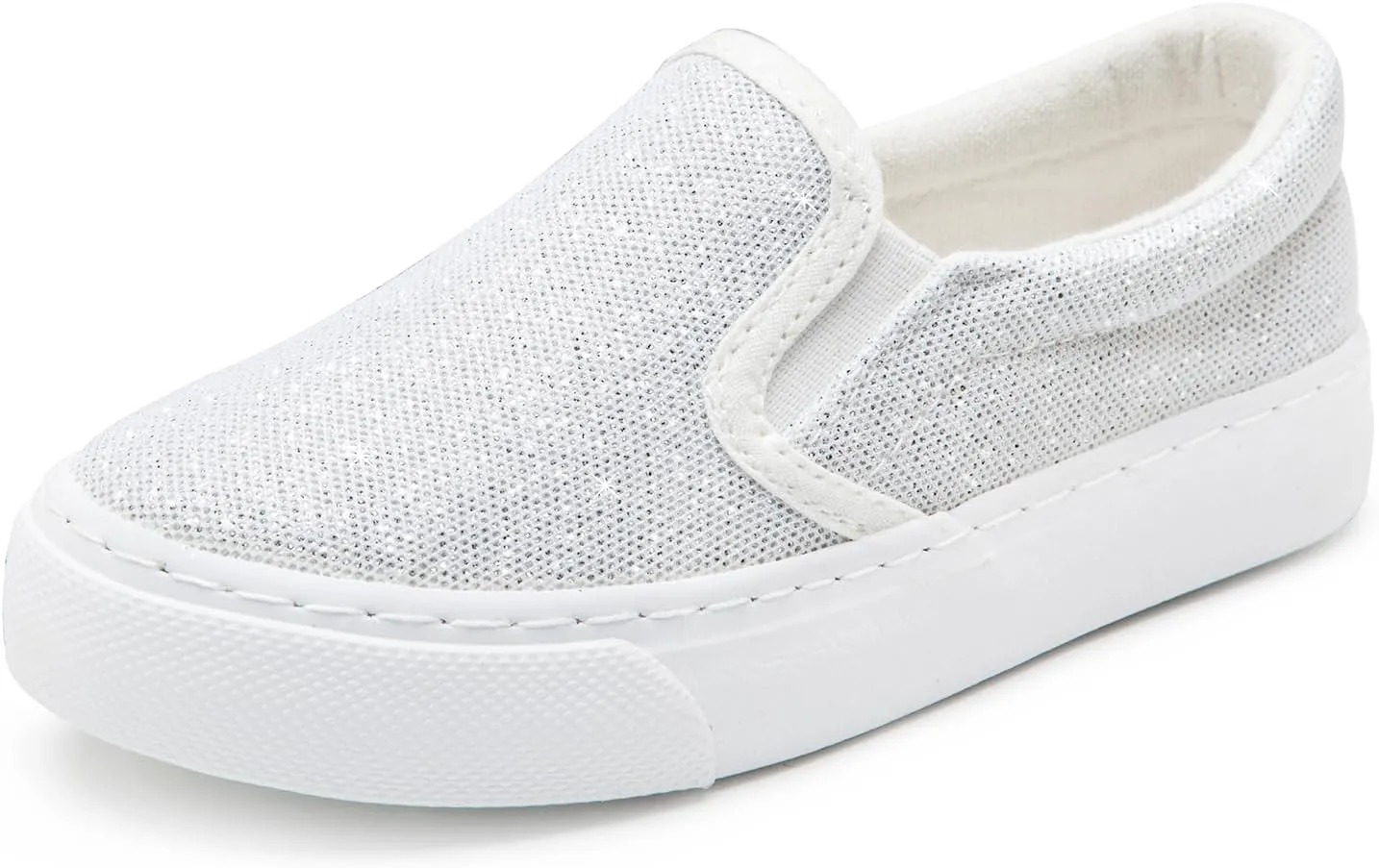 Toandon Toddler Girls Kids Sparkle Slip On Sneakers Loafers Age 2-10