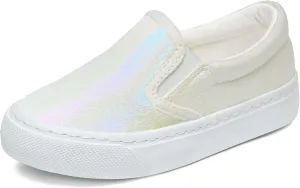 Toandon Toddler Kids Girls Sparkle Slip On Walking Shoes Age 2-10