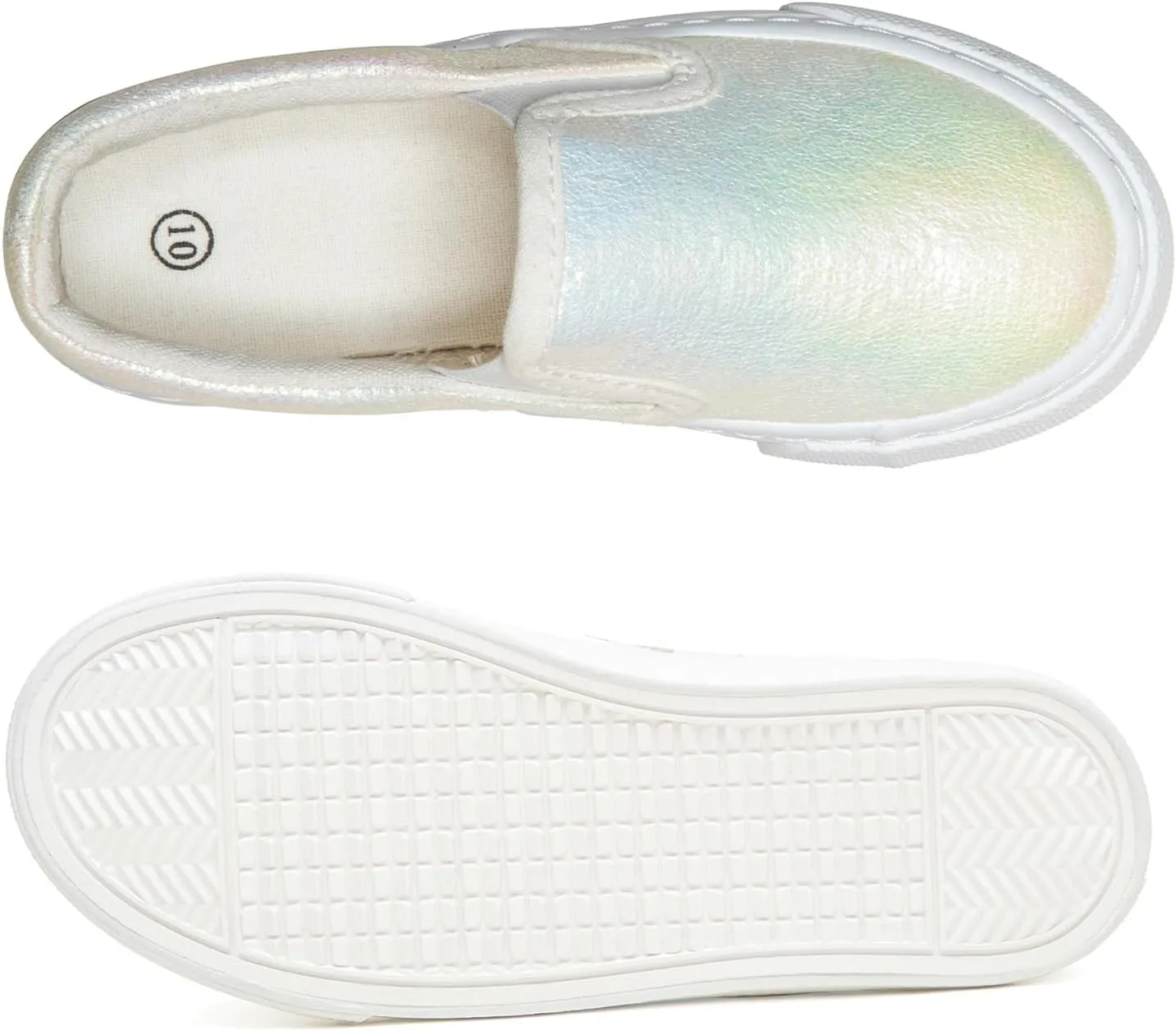 Toandon Toddler Kids Girls Sparkle Slip On Walking Shoes Age 2-10