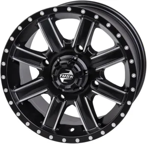 TUSK 4/156 Cascade Wheel 14x7 5.0   2.0 Machined/Black for Kawasaki Mule Pro-FXR 1000 LE 2024