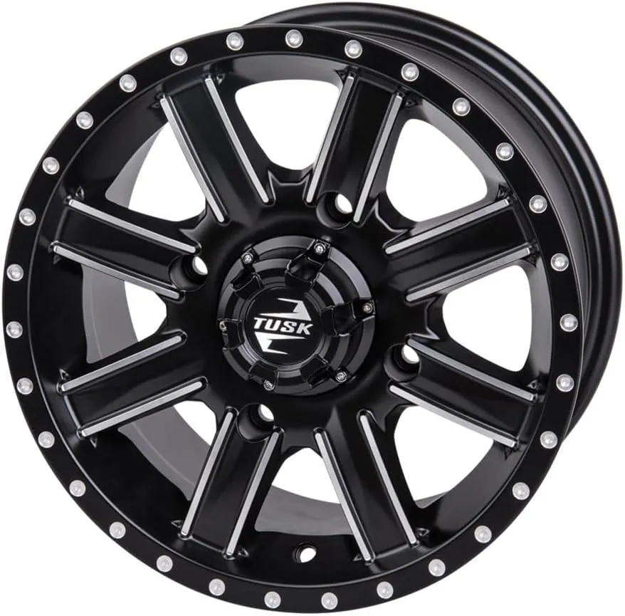 TUSK 4/156 Cascade Wheel 14x7 5.0   2.0 Machined/Black for Kawasaki Mule Pro-FXT 1000 LE 2024