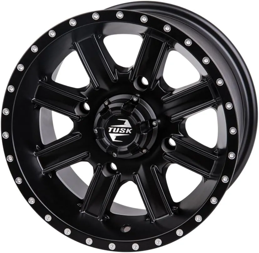 TUSK 4/156 Cascade Wheel 14x7 5.0   2.0 Matte Black for Kawasaki Mule Pro-FXT 820 2015-2023