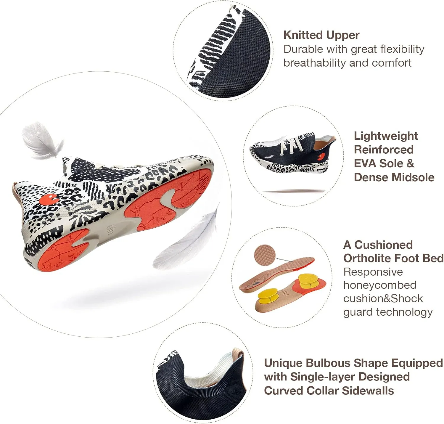 UIN Men's Fashion Sneakers Lightweight Walking Casual Slip Ons Comfortable Art Painted Athletic Travel Shoes Mijas Eye of Exploration