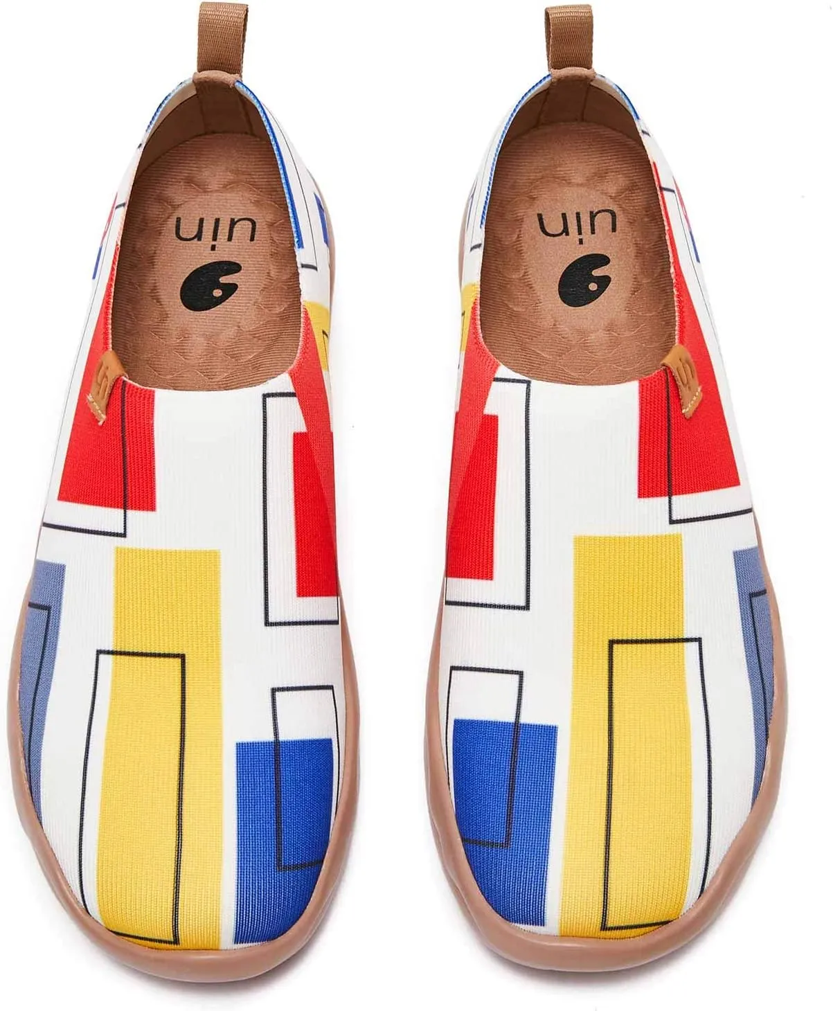 UIN Men's Walking Travel Shoes Slip On Canvas Casual Loafers Lightweight Comfort Fashion Sneaker Happy Doggies