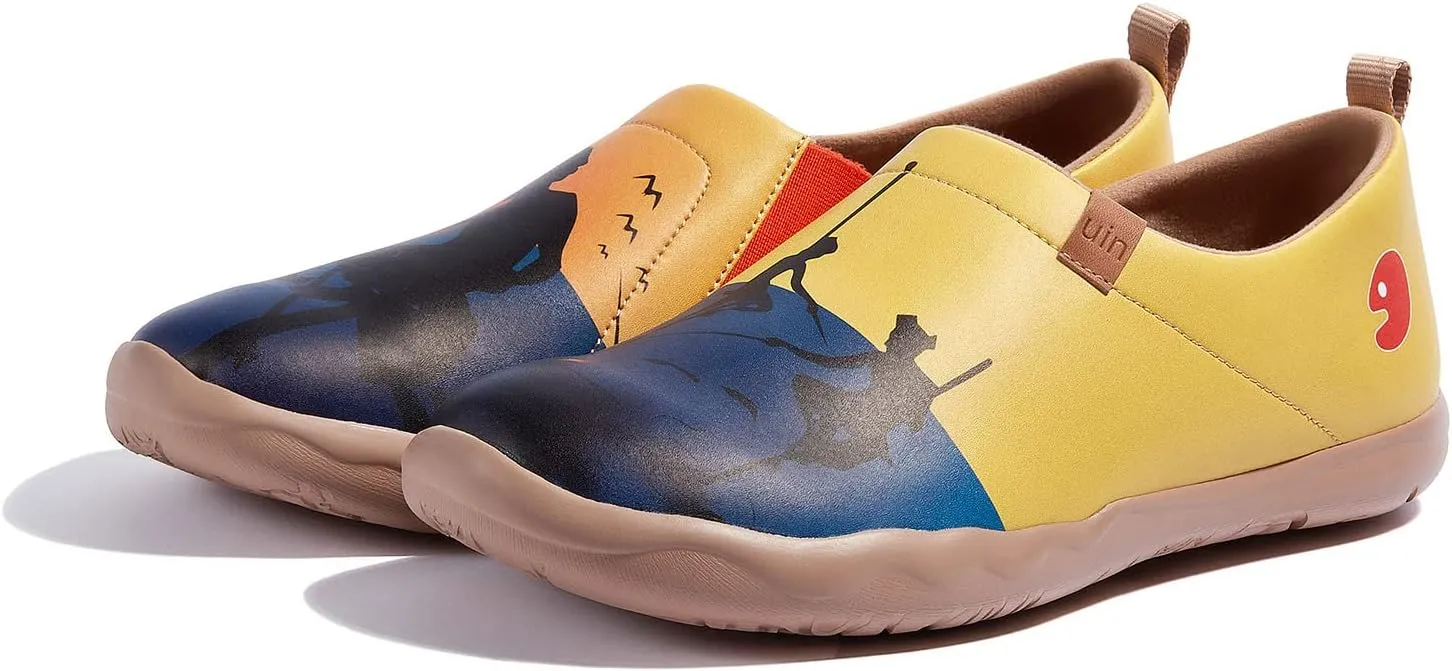UIN Men's Walking Travel Shoes Slip On Microfiber Casual Loafers Lightweight Comfort Fashion Sneaker