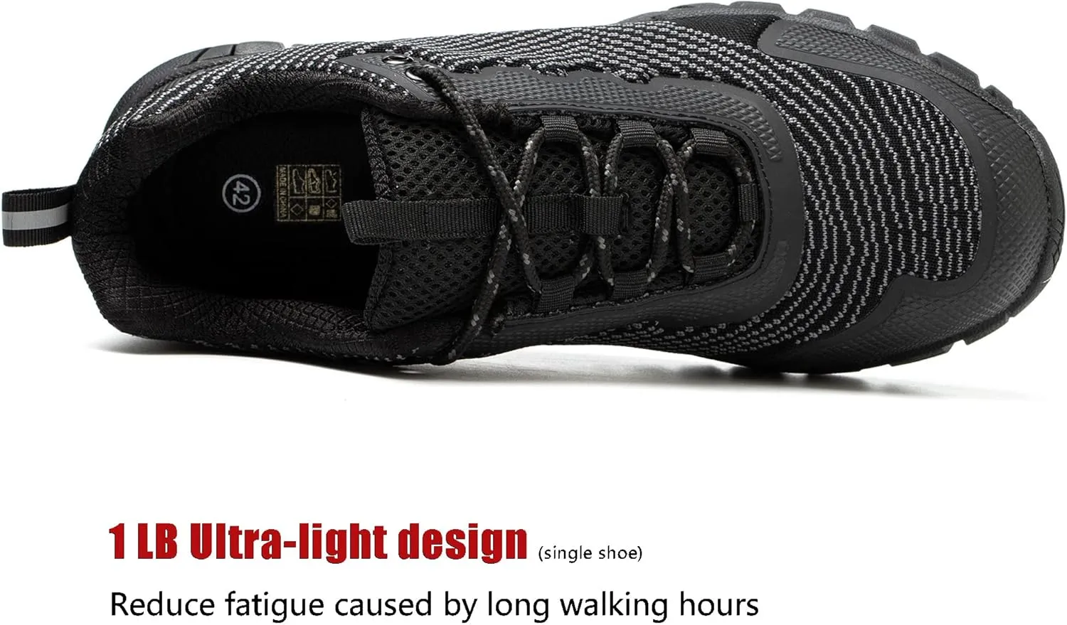 ulogu Waterproof Hiking Shoes for Men Women丨 Comfy Lightweight Non-Slip All Day Walking Work Sneakers 6-Month Warranty