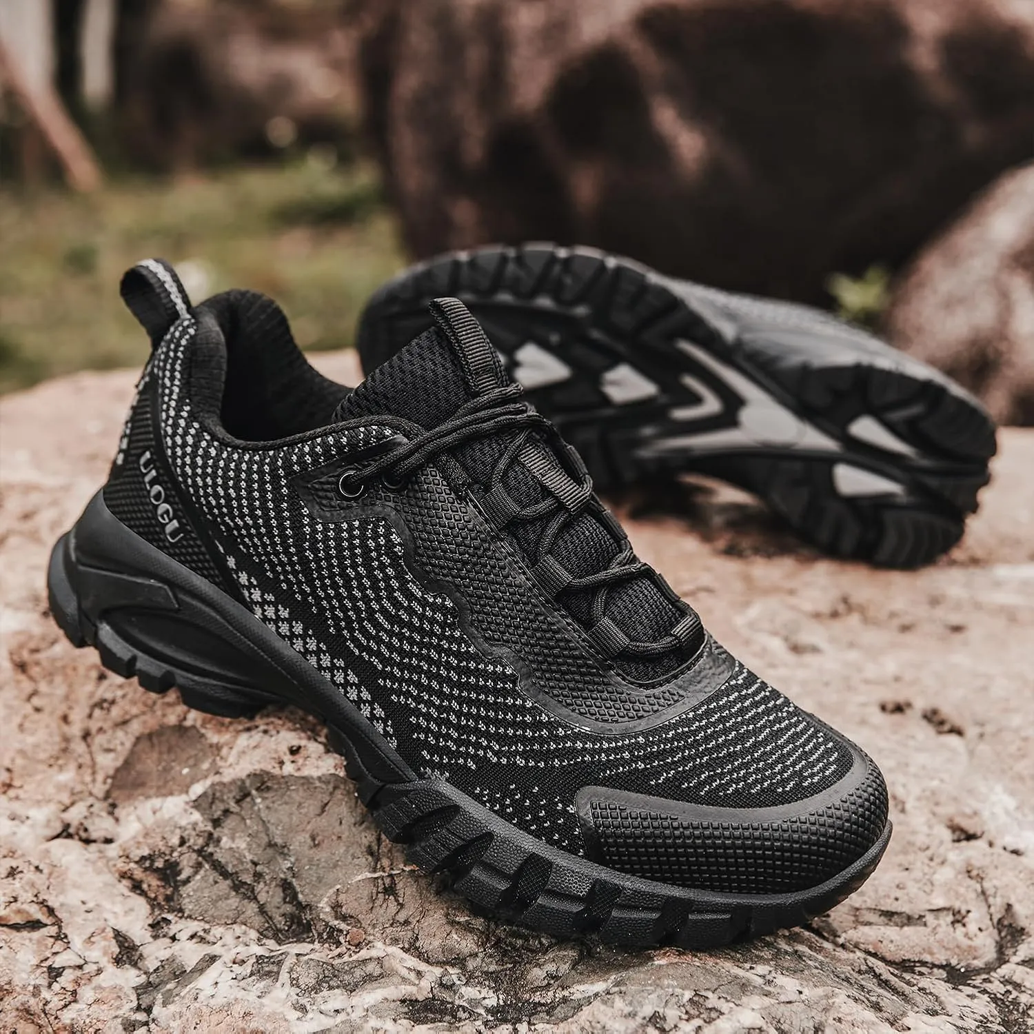 ulogu Waterproof Hiking Shoes for Men Women丨 Comfy Lightweight Non-Slip All Day Walking Work Sneakers 6-Month Warranty