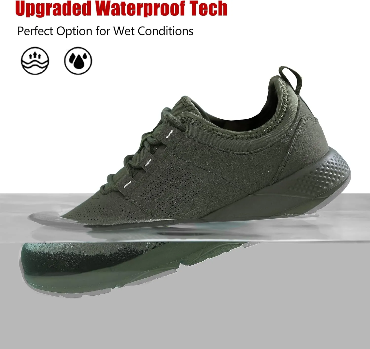 ulogu Waterproof Sneakers for Men Women丨Comfortable Lightweight Walking Work Shoe