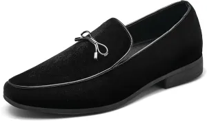 UUBARIS Mens Velvet Loafers Slip-on Dress Shoes Fashion Style Driving Shoes Classic Tuxedo Shoes Casual Oxford Shoes