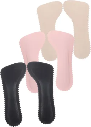 Vaguelly Wear Resistant High Heel Pads Self Adhesive Comfortable Foot Inserts Skid Shoe Protectors for Prevention Breathable Pigskin Material