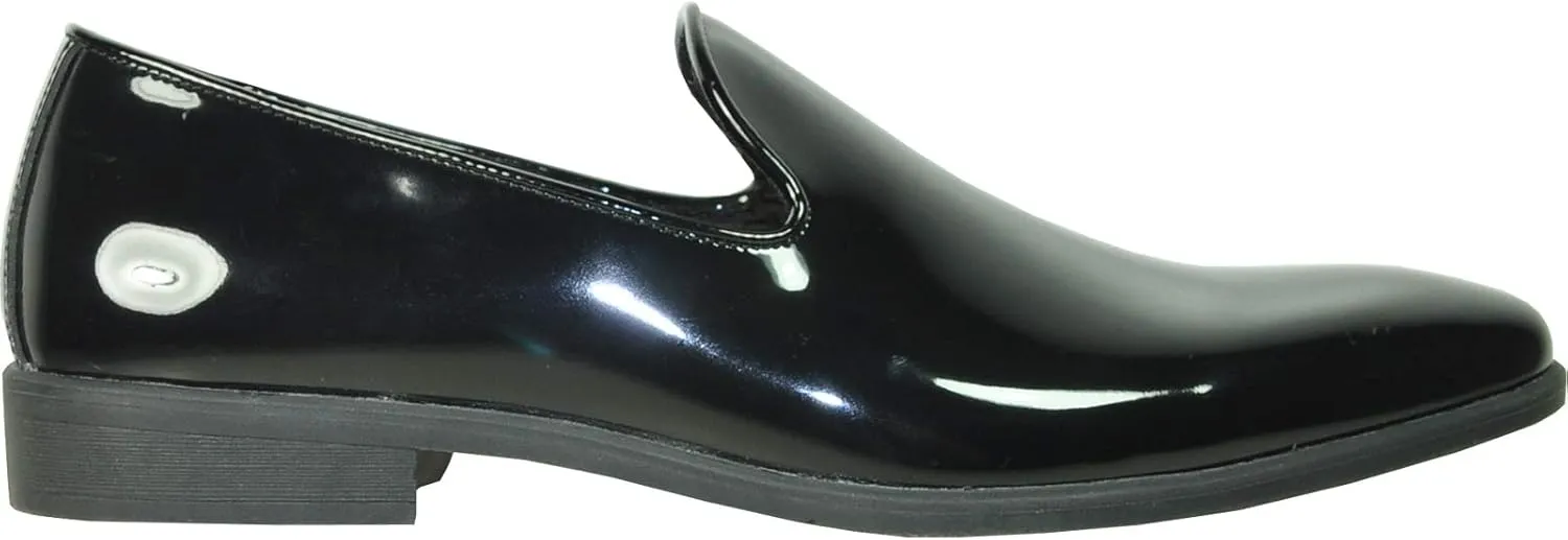 VANGELO Men Dress Shoe Vallo-3 King-5 Loafer Slip-on Formal Tuxedo Prom Wedding Ortholite Insole Medium and Wide Width