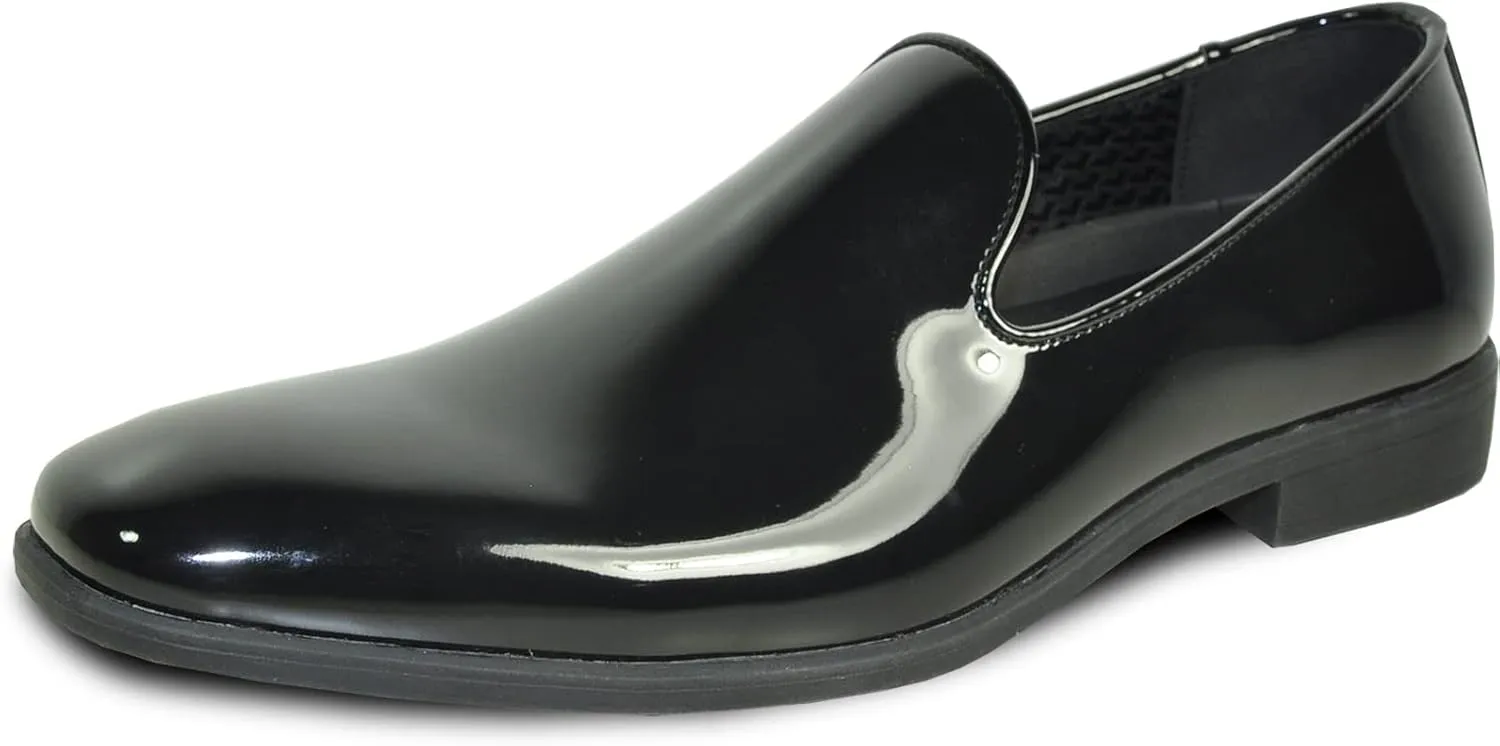 VANGELO Men Dress Shoe Vallo-3 King-5 Loafer Slip-on Formal Tuxedo Prom Wedding Ortholite Insole Medium and Wide Width