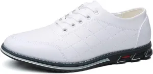 Veslexth Men Casual Driving Sneakers Loafers Breathable Comfort Walking Wing Tips Lace Up Luxury Leather Shoes for Male Business Work Office Dress Outdoor