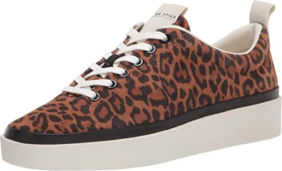 VIA SPIGA Women's Mae Sneaker, Toffee Black, 6.5
