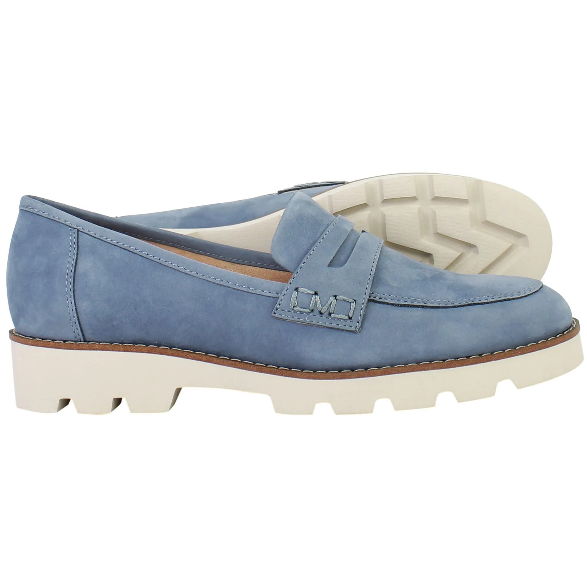 Vionic Charm Cheryl Womens Light Blue Loafers