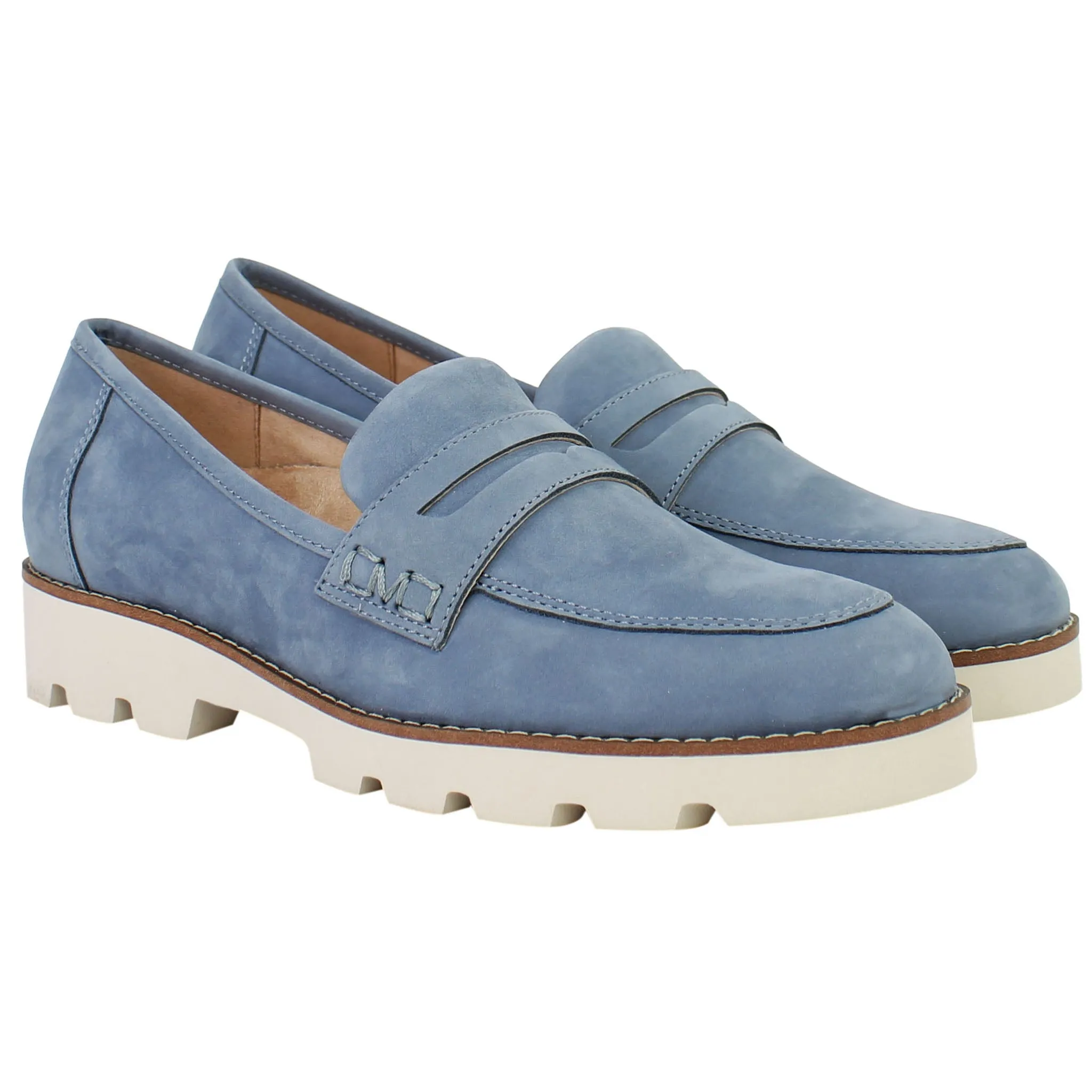 Vionic Charm Cheryl Womens Light Blue Loafers