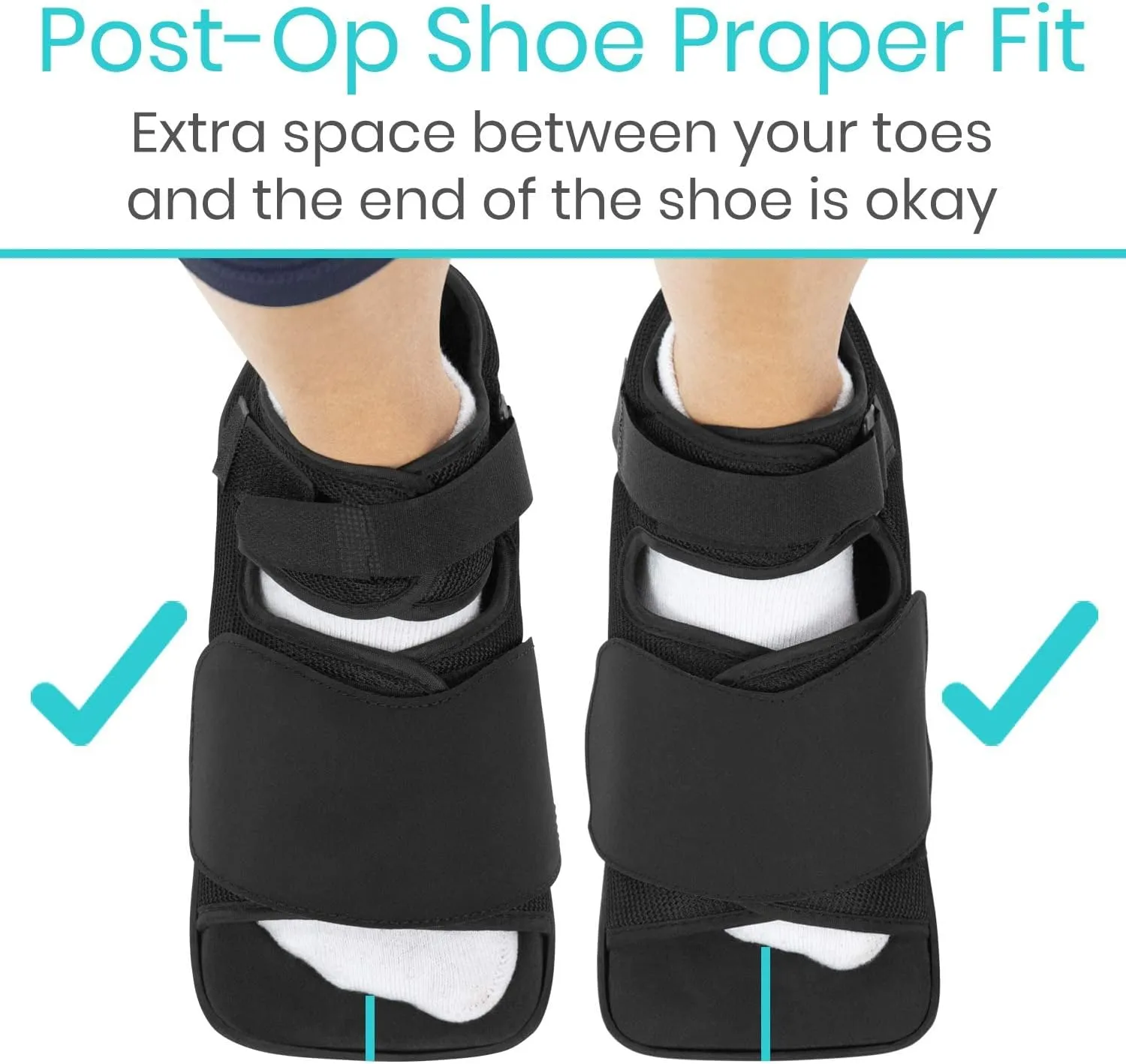 Vive Offloading Post-Op Shoe - Forefront Wedge Boot for Broken Toe Injury - Non Weight Bearing Medical Recovery for Foot Surgery, Hammer Toes, Bunion, Walking Orthopedic (Small)