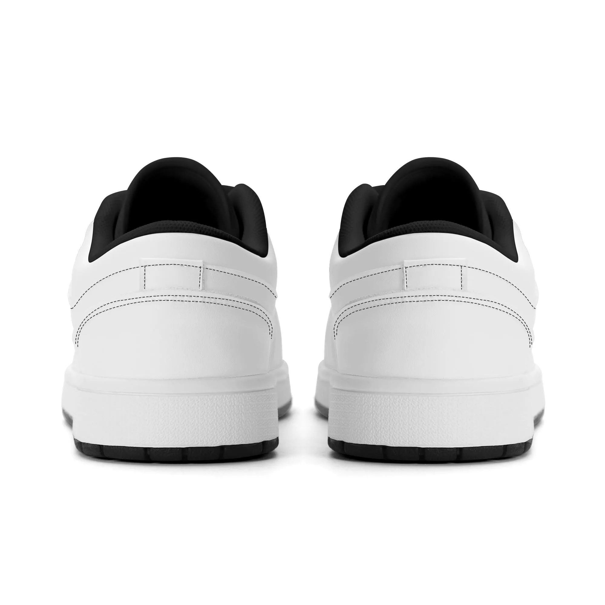 Weiße Low Top Leder Sneaker für Damen
