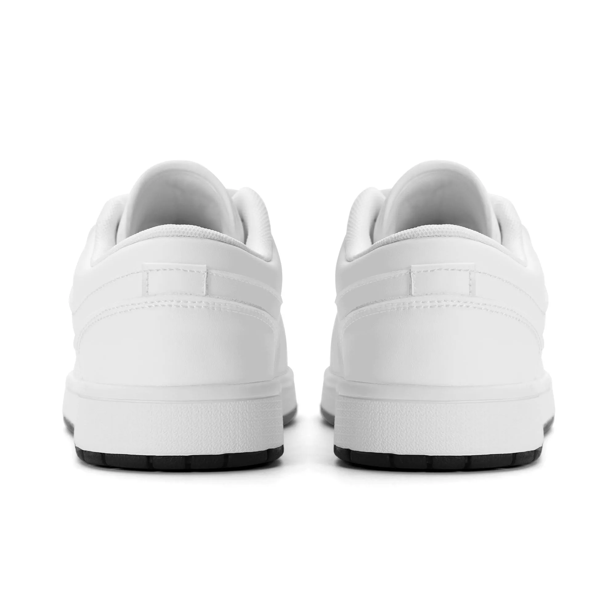Weiße Low Top Leder Sneaker für Damen
