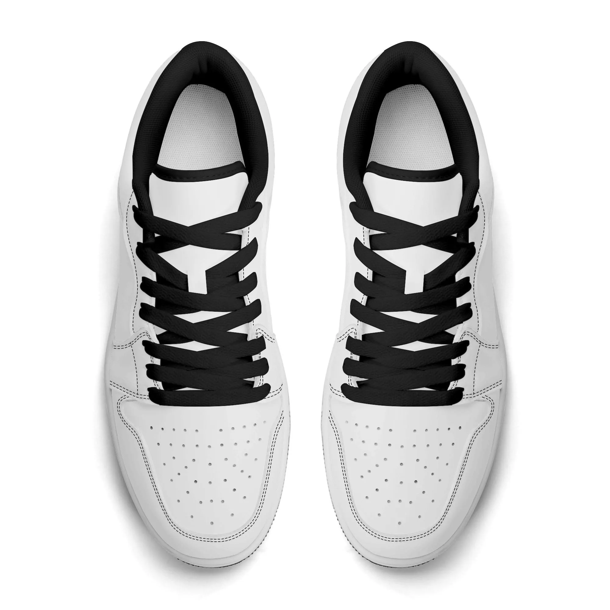 Weiße Low Top Leder Sneaker für Damen