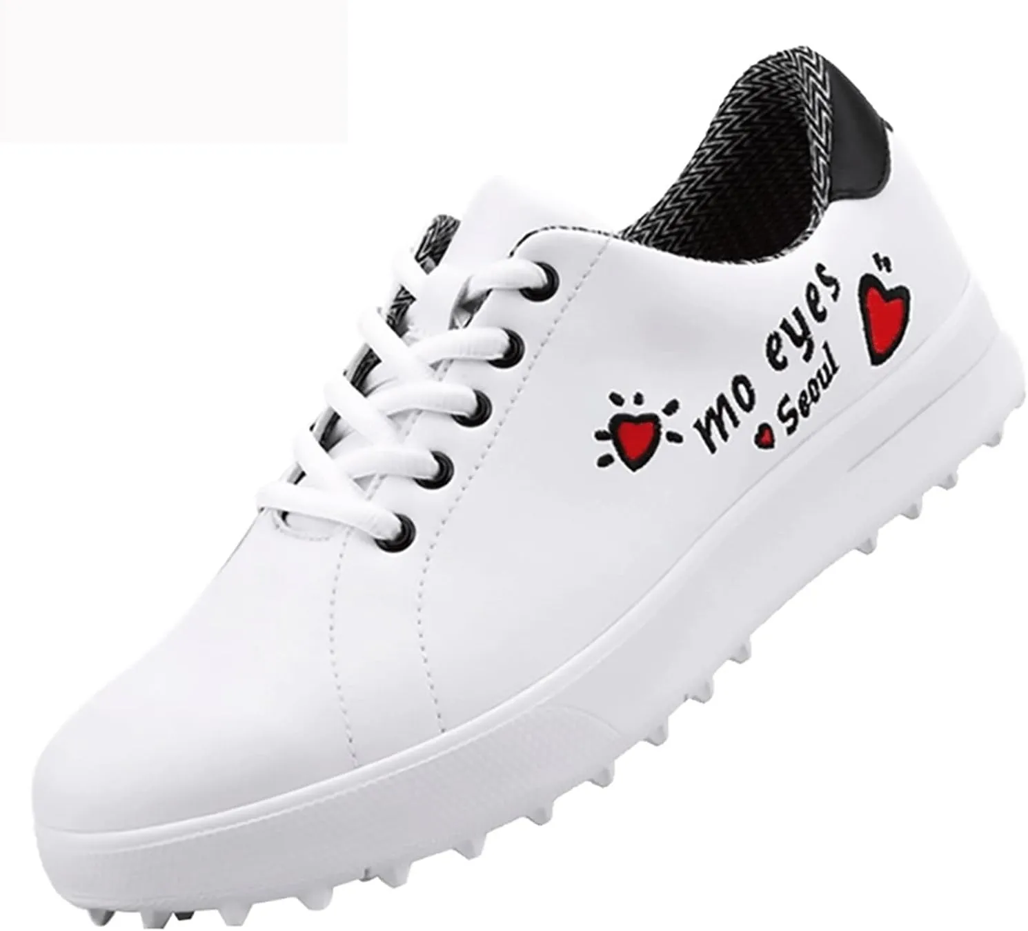 Women Golf Shoes, Golf Shoes, Ladies Waterproof Shoes, Korean Style All-Match White Shoes, Soft and Breathable (Color : White, Size : 6.5)