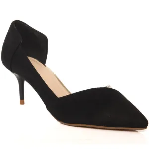 Women “ORANE” Closed Pointy Toe Slip On Kitten Heel Shoes