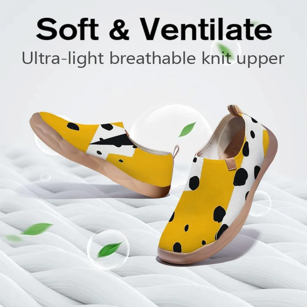 Women's Art Painted Tourist Shoes Slip-On Casual Knitting Lightweight Comfortable Fashion Casual Shoes Sneakers