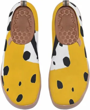 Women's Art Painted Tourist Shoes Slip-On Casual Knitting Lightweight Comfortable Fashion Casual Shoes Sneakers