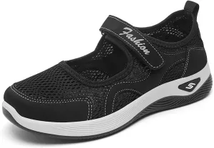 Women's Breathable Walking Shoes Comfortable Working Nurse Shoes Casual Nursing Orthotic Lightweight Shoe Adjustable Barefoot Casual Sneakers Zero Drop Arthritis Edema Sneakers Indoor Outdoor