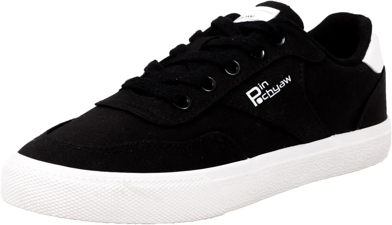 Womens Canvas Sneakers Lace Up Canvas Loafers Casual Non Slip Walking Shoes Classic Simple Flat Fashion Sneakers