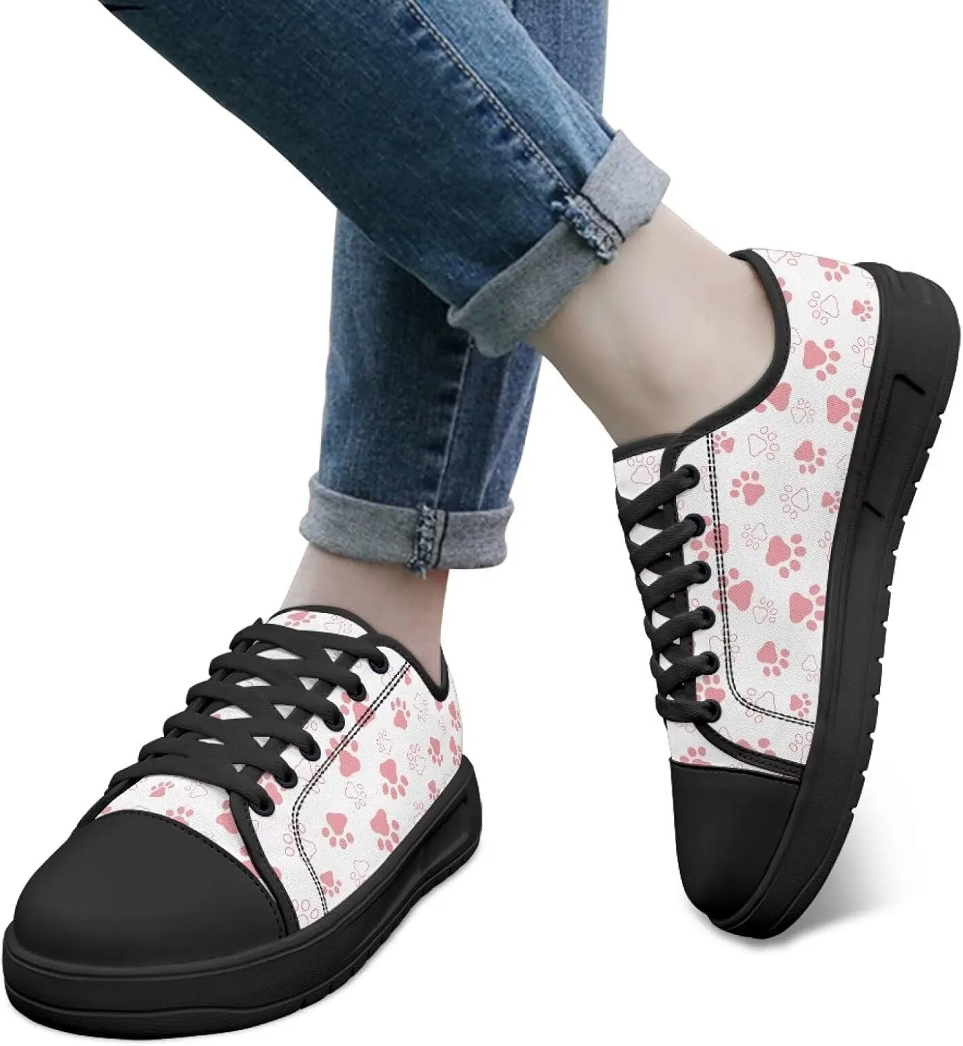 Women's Canvas Sneakers Low-top Fashion Sneaker Slip on Non-Slip Walking Shoes SizeUS 6-13.5