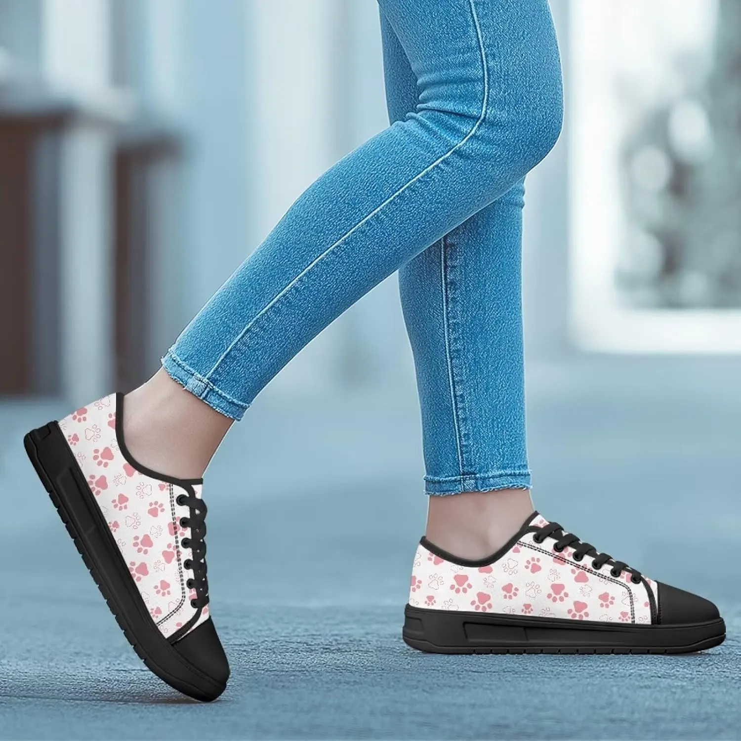 Women's Canvas Sneakers Low-top Fashion Sneaker Slip on Non-Slip Walking Shoes SizeUS 6-13.5