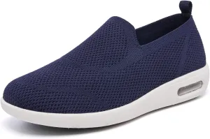 Women's Casual Walking Shoes, Breathable Knitted Upper, Anti Slip Sole with air Cushion, Fashionable and Simple Design