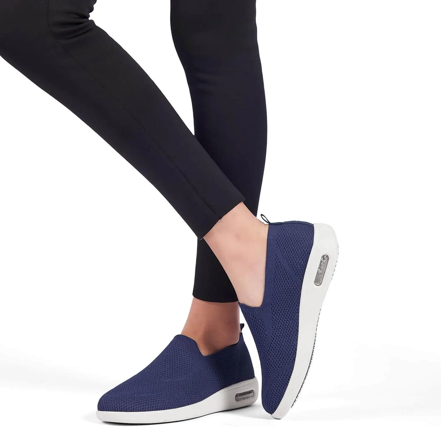 Women's Casual Walking Shoes, Breathable Knitted Upper, Anti Slip Sole with air Cushion, Fashionable and Simple Design